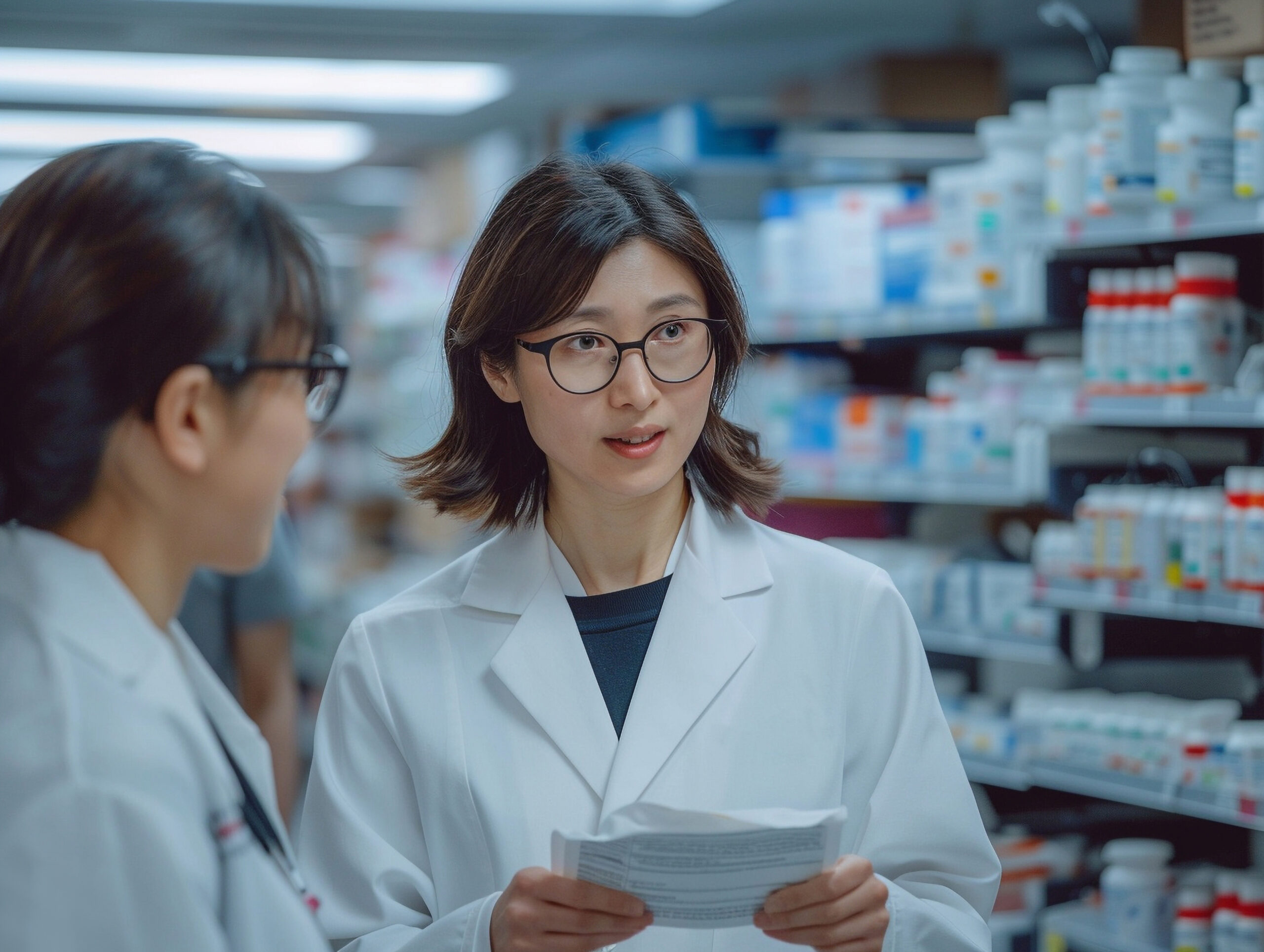 portrait woman working pharmaceutical industry scaled